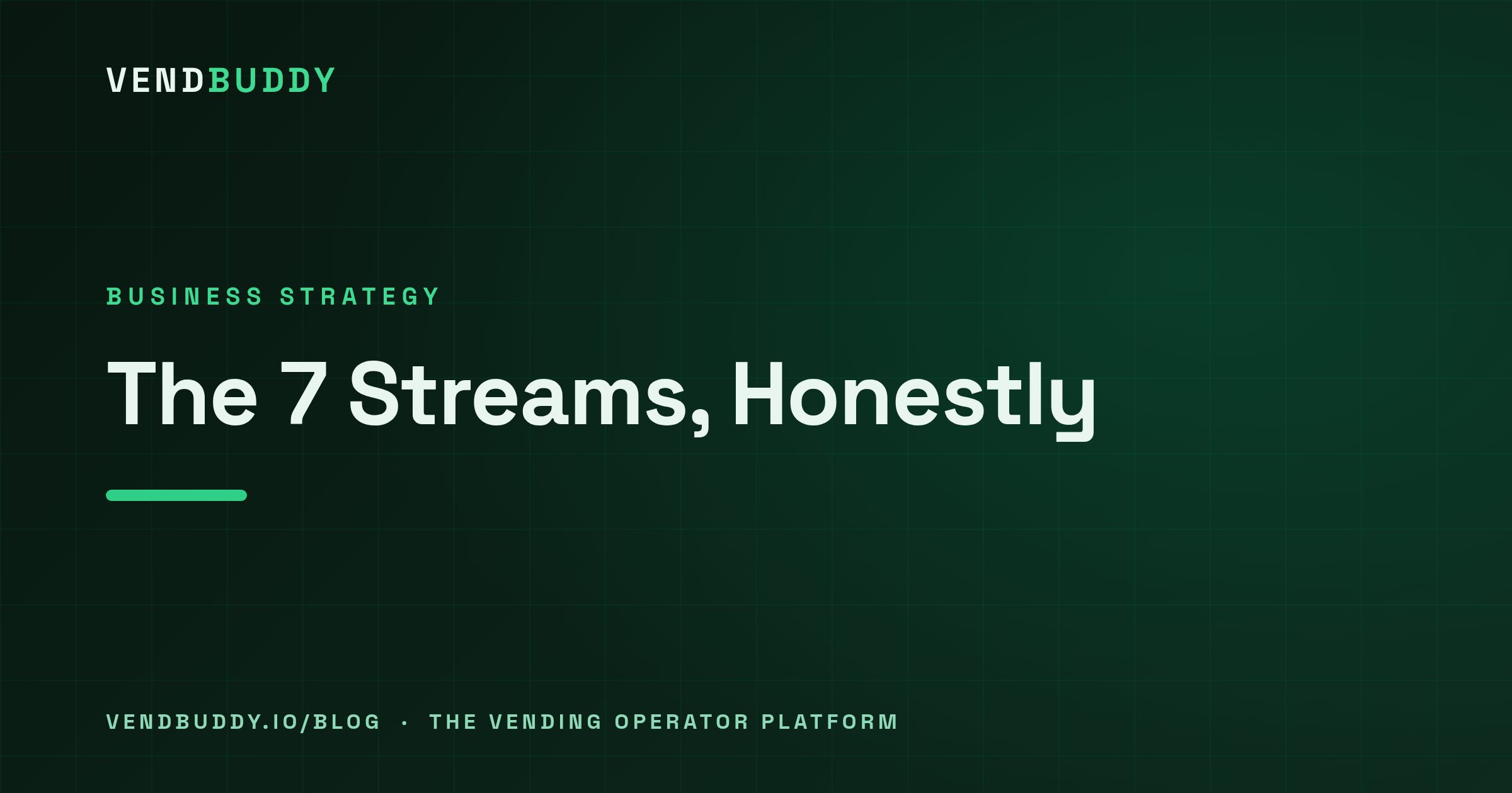 VendBuddy guide cover card: The 7 Income Streams Millionaires Actually Have (and the One You Can Start This Month)