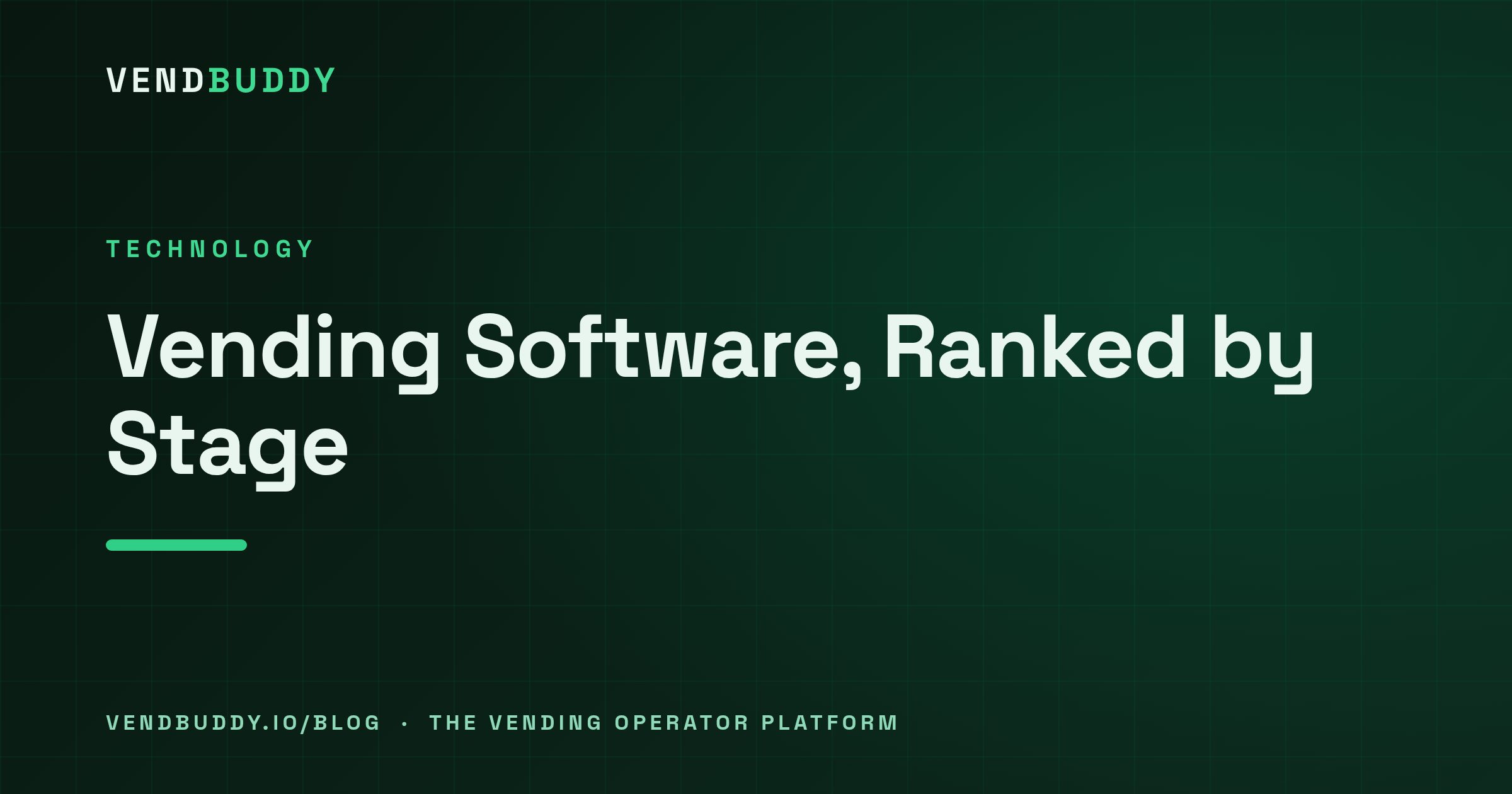 VendBuddy guide cover card: Best Vending Management Software (2026), Ranked by Operator Stage
