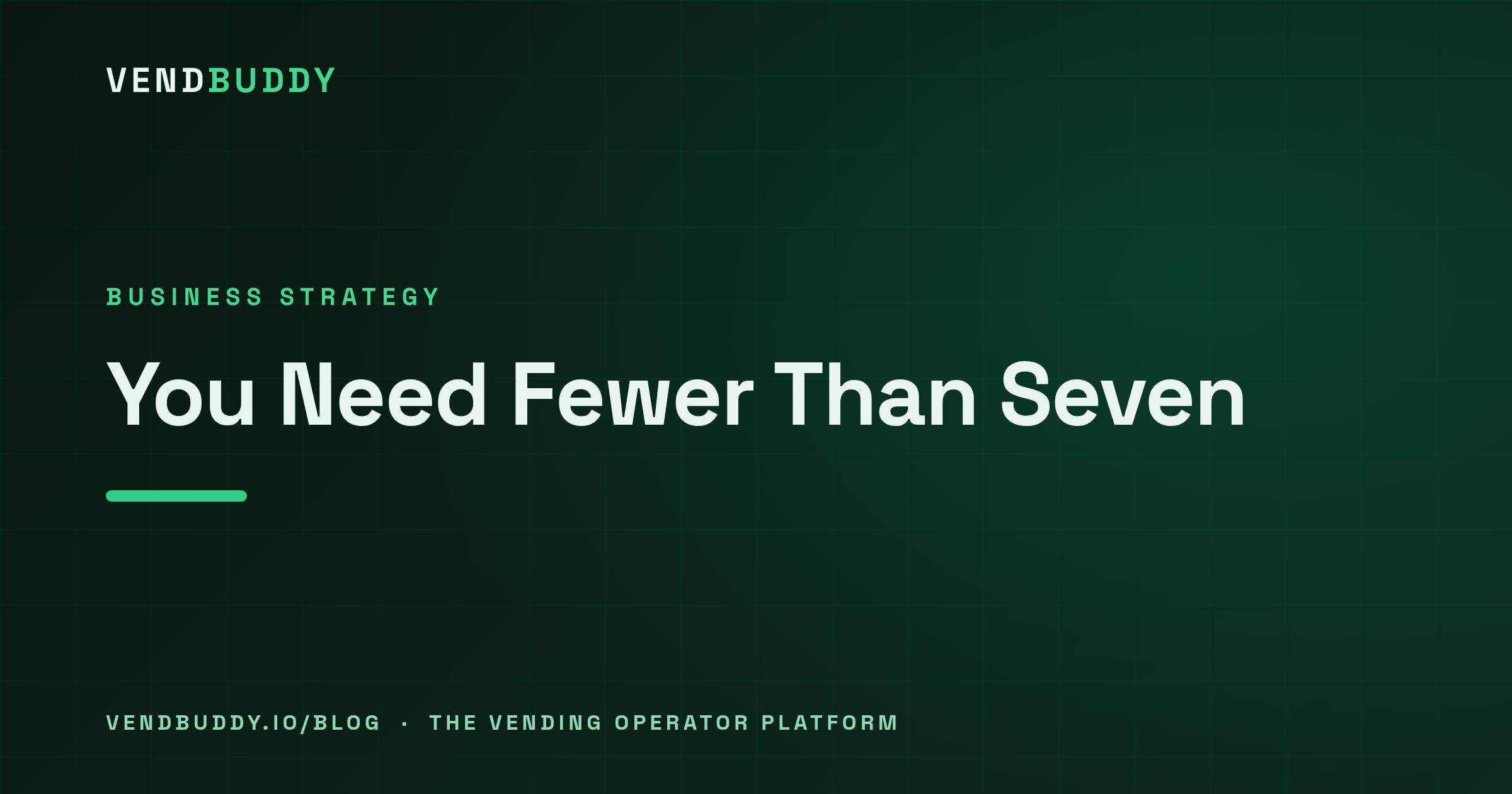 VendBuddy guide cover card: How Many Income Streams Do You Actually Need? (Fewer Than 7)