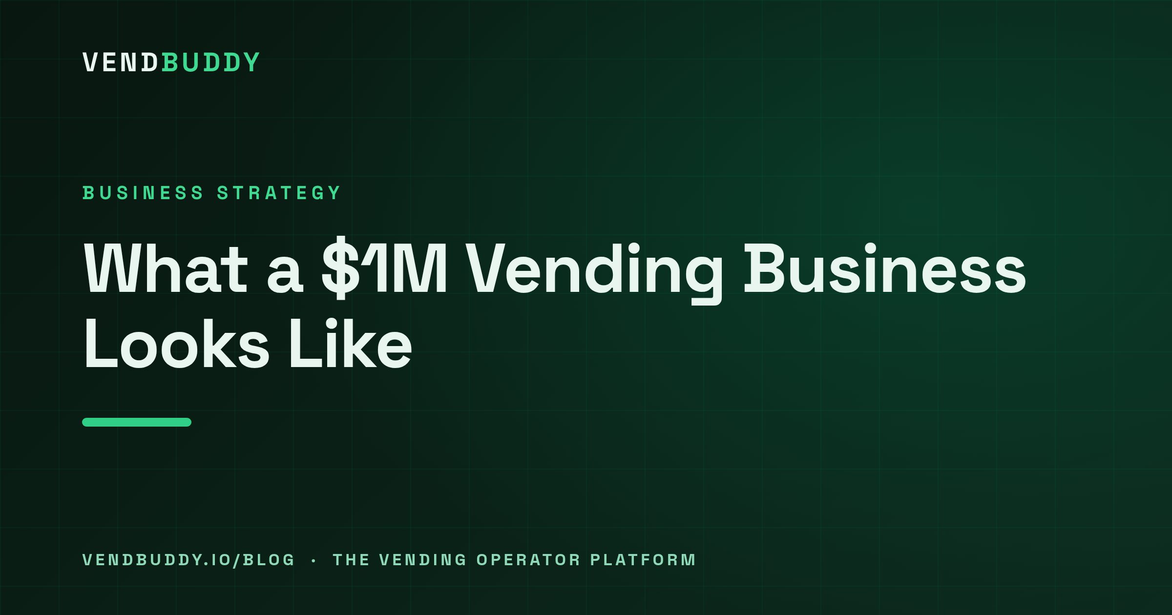 VendBuddy guide cover card: What a $1M Vending Business Actually Looks Like in 2026