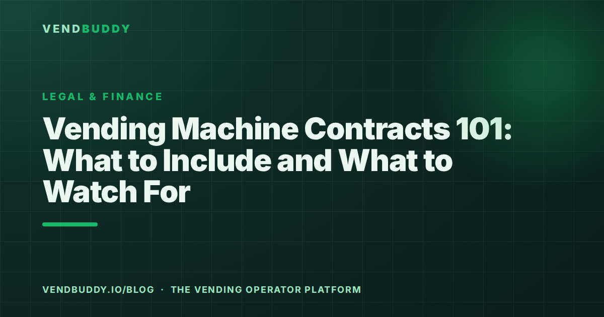 VendBuddy guide card: vending machine contracts 101