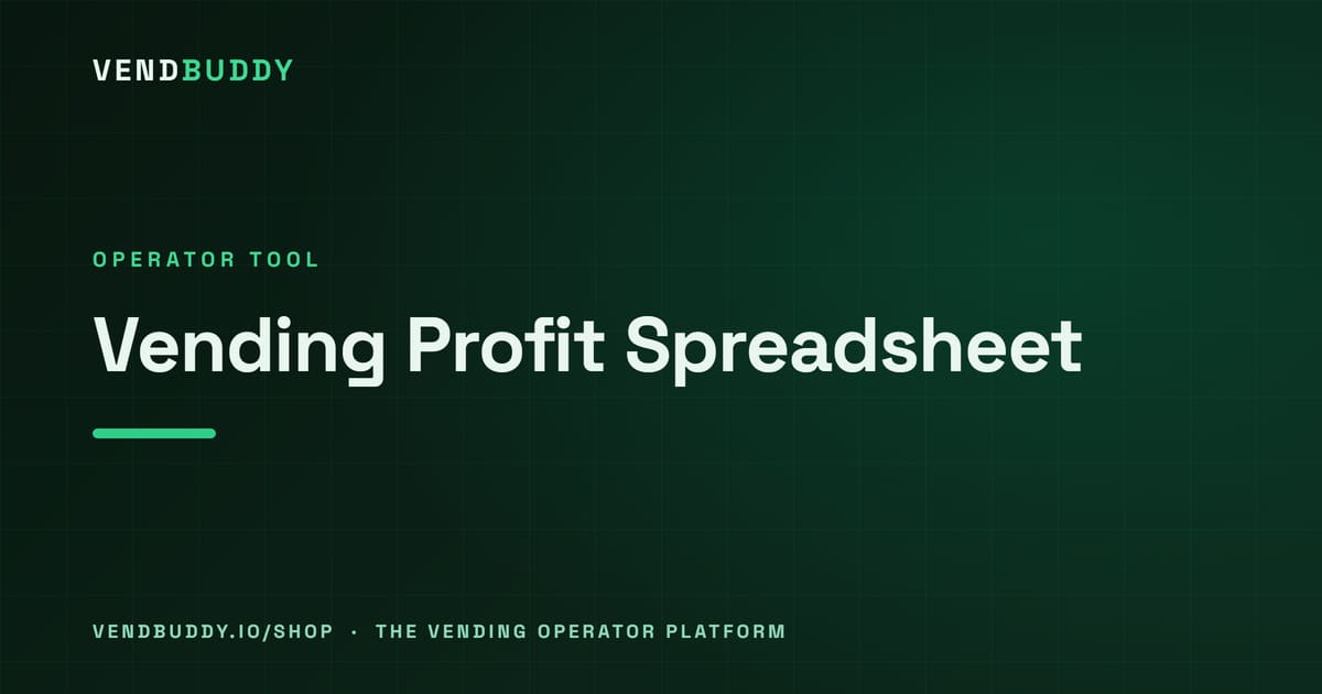 Vending Profit Spreadsheet cover